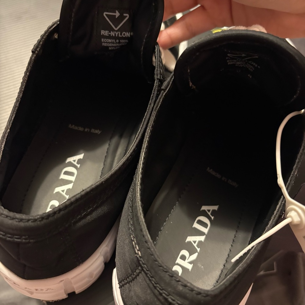 Prada Milano Black and White Sneakers - Picture 8 of 9